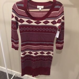 Pattern Sweater Dress
